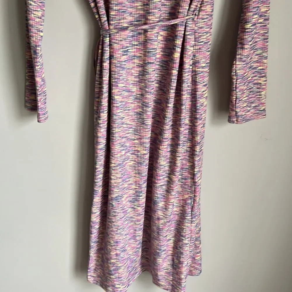 Lisa Says Gah Lucille Long Sleeve Wrap Midi Dress in Berry - Picture 11 of 13